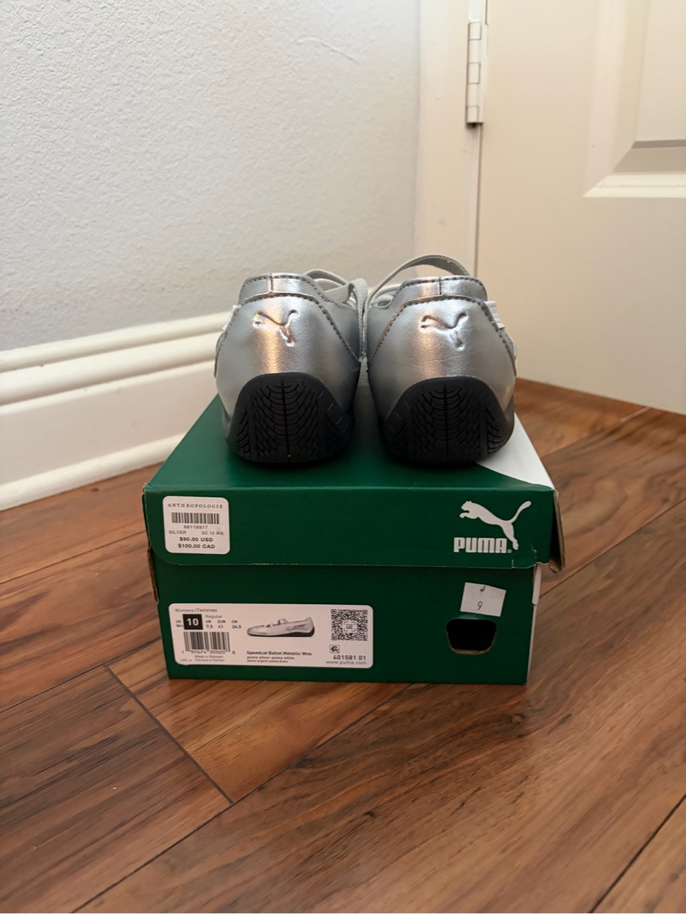 Puma Speedcat Ballet Metallic Silver Flats - Picture 7 of 7